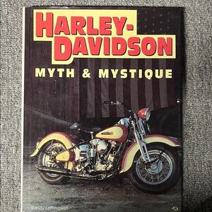 Harley-Davidson Myth & Mystique Book with Red and Yellow Cover